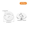 sourcing map 6 Pcs Stainless Steel Letter Link Charm, Alphabet