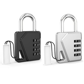 4-Digit Dial Combination Lock with Name Tag Black Combination Lock 2ea