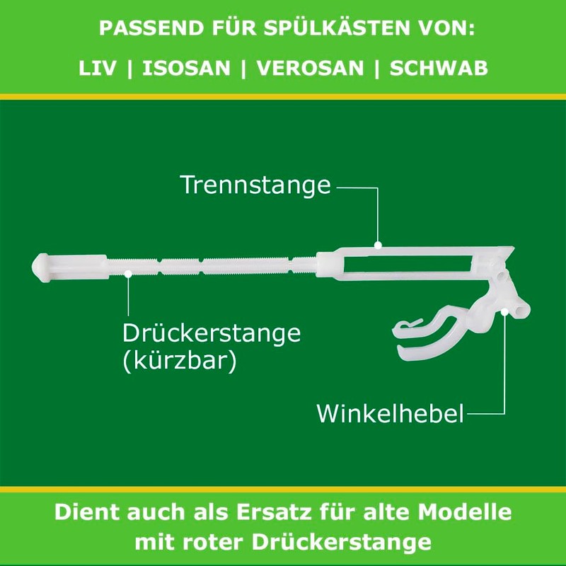 LIV Replacement Parts Set: Lever Bar, Separator Bar and Angle