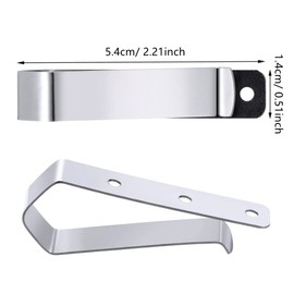 Garage Door Opener Remote Visor Clip Replacement for Liftmaster Chamberlain Sears Craftsman Garage Door Remote Opener Visor Clip 29B137, Stainless Steel, 3 Pack