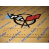 GM Chevy Corvette C5 Rear Cross Flags Emblem Factory OEM