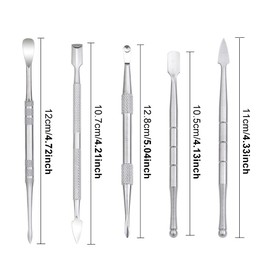 Stainless Steel Clay Modelling Tool Kit Pottery Clay Carving Tool Double Ended Wax Carving Tools Sculptures for Sculpture Detailing Pottery Carving Modelling Tool Set with Box Silver
