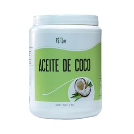 FS LAB - Aceite de Coco de Frank Suárez NaturalSlim - Resiste Altas Temperaturas: Ideal para Cocinar, Freír y Hornear - Aceite Coco sin Olor y Sabor - Contenido 1 Kilo FS LAB