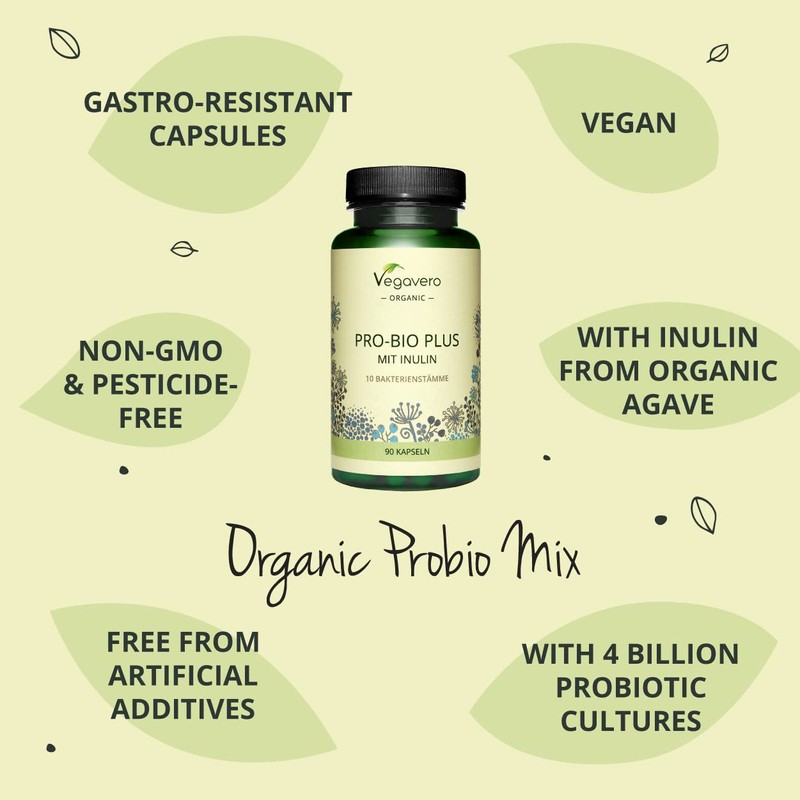 Probiotics & Prebiotics Vegavero® | 100% Organic | 10 Strains