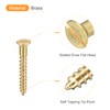 sourcing map Brass Wood Screws, 20 Pieces M3.5 x 35