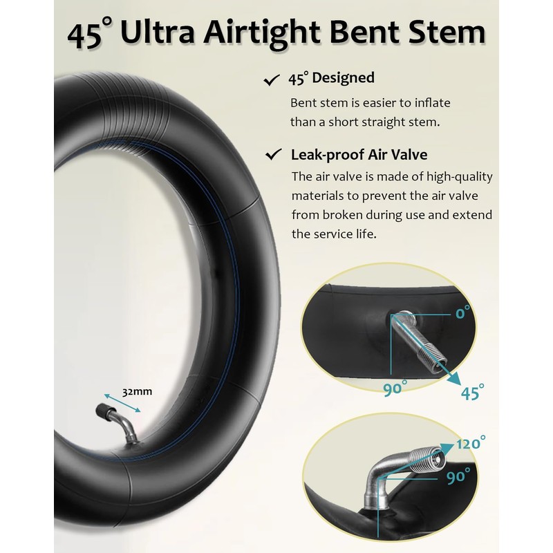 GLDYTIMES 10x3 Tire 255x80 80/65-6 Off-road Rubber Inner Tube Replacement