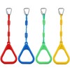 4 Colorful Ninja Rings, Gymnastic Rings Trapeze Swing Bar Ring