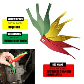 8 en 1 para pastillas de freno para automóvil, calibre de aluminio, calibre codificado por colores