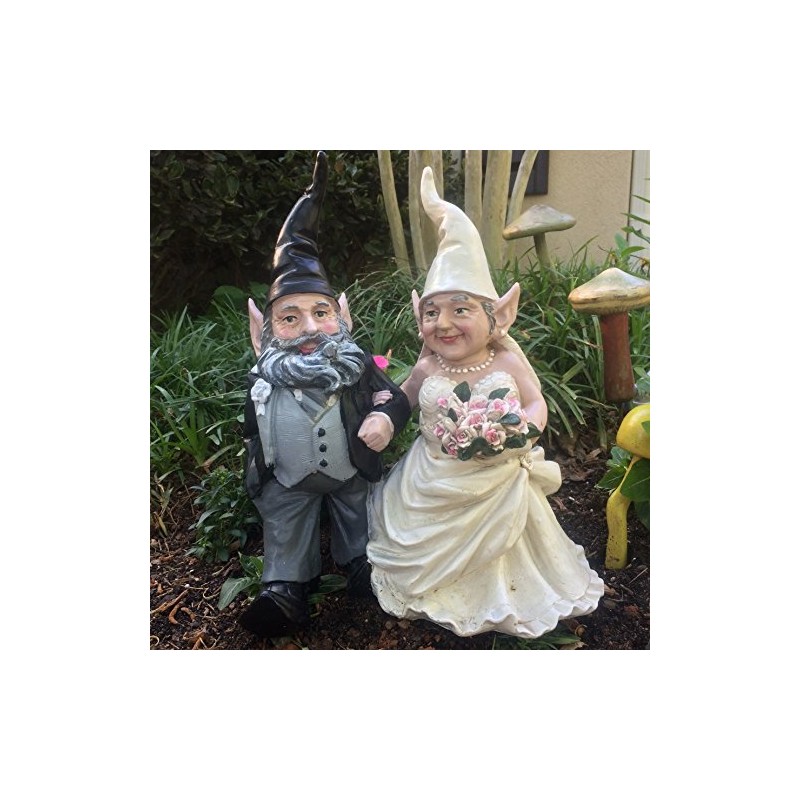 homestyles 15" Wedding Bride and Groom Love Couple Gnome Home