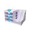 Natwind 4-Tier Office White Desktop Organizer Paper File Rack with