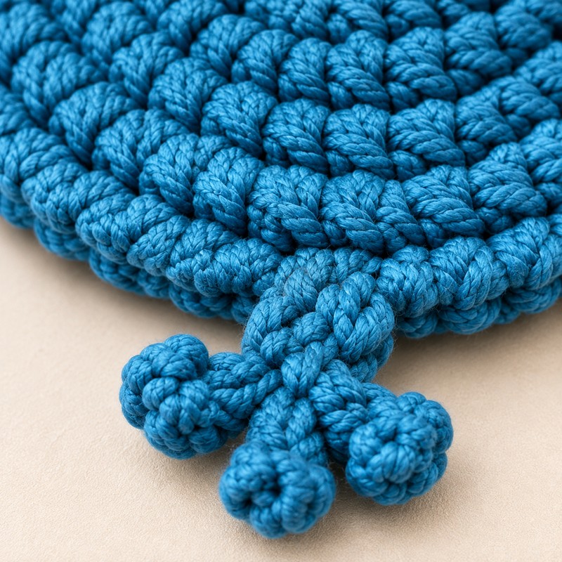 Blue Lizard Crochet Cup Coaster for Coffee & Tea –