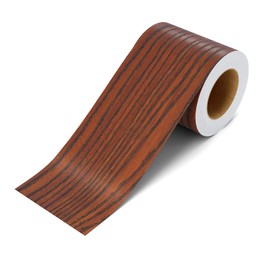 Wallink 3"×590" Dark Brown Wood Grain Wallpaper Border Peel and Stick Mirror Frame Border Self Adhesive Mirror Borders for Bathroom Brown Wood Grain Repair Tape Borders for Kitchen Picture Frame