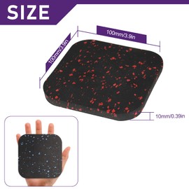 Mxclimate Treadmill Mat,Exercise Equipment Mat,4 Pack Shock Absorbing Anti-vibartion Treadmill Pads,High Density Anti-Slip Rubber Pads for Hardwood Floors and Carpet Protection.Blue&Black