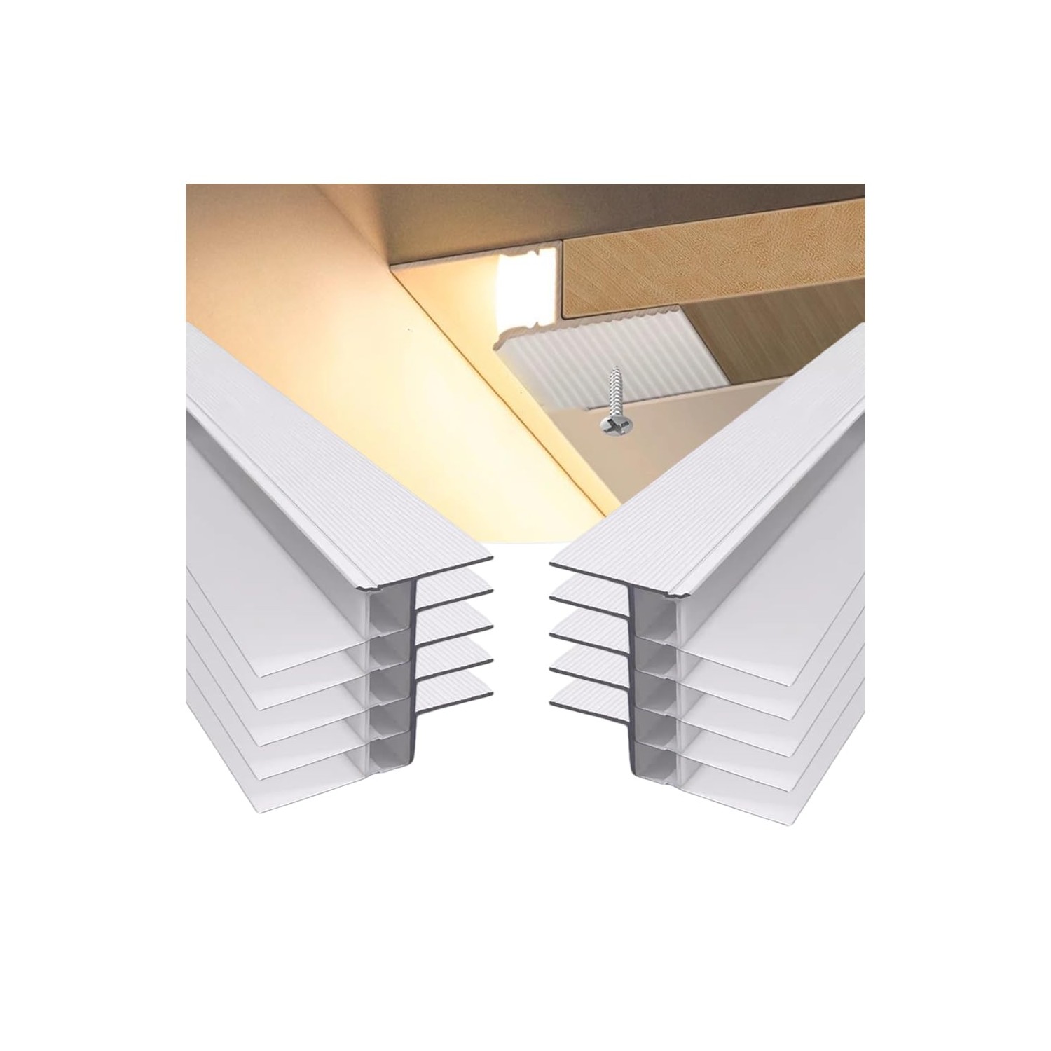 DGLILUAN LED Aluminum Channel Z Shape 3.3 FT/1 Meter Plaster-in LED ...