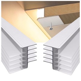 DGLILUAN LED Aluminum Channel Z Shape 3.3 FT/1 Meter Plaster-in LED Strip Light Channel with Milky Diffuser, Trimless Recessed Drywall LED Profile (White, 10 Pack)