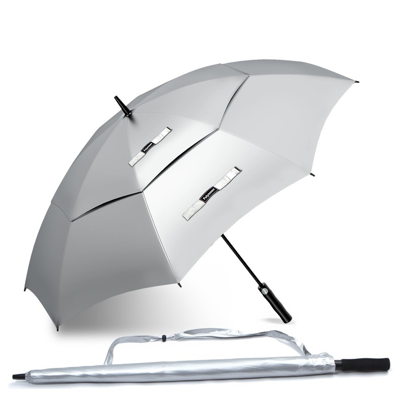 Fulynmen 62 Inch UPF 50+ Sun Umbrella UV Protection Large