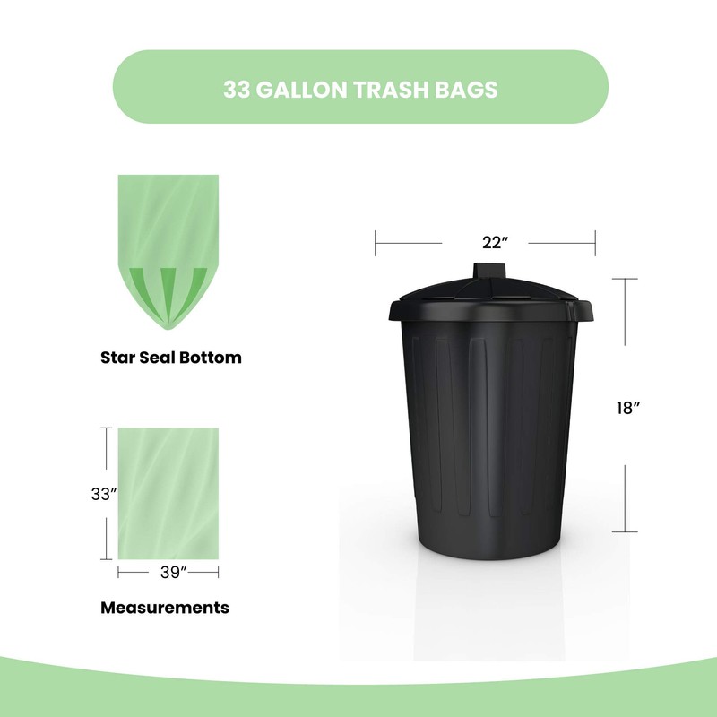 Reli. Biodegradable 33 Gallon Trash Bags | 250 Count Bulk