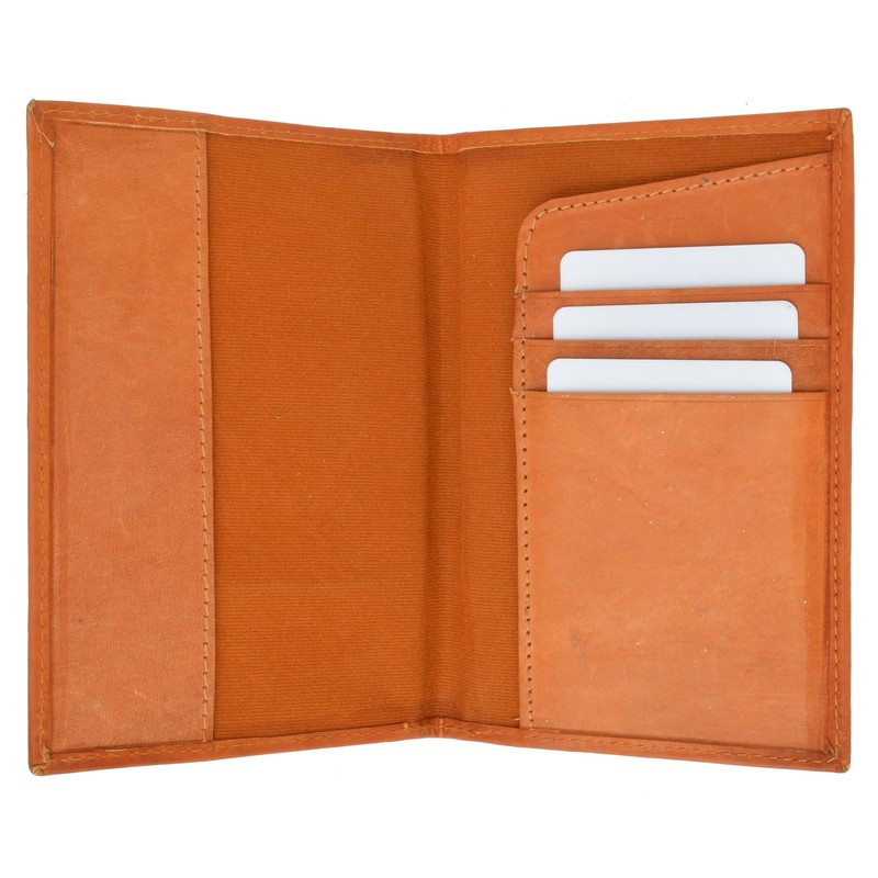 2 Passport Cover Holders Genuine Leather ID Wallet Case Travel