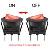Heschen Red Round Rocker Switch Round ON-Off SPST 3 Terminals