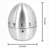 Egg Kitchen Timer Cute Manual,Stainless Steel Metal Mechanical Visual Countdown