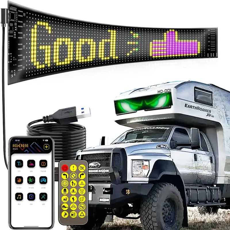 Goodream Devil Eyes Light for Windshield, 52in*7.5in Large Size DIY
