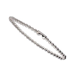 Ball Chain with Connector (Silver 100PCS) 2.4mm Bead Diameter 10cm Length