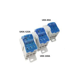 UKK-80A / 125A / 160A Electric Insulated DIN Rail Terminal Block Distribution Box Wire Connector Universal Power Junction Box for Power Distribution Cabinets