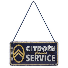 Nostalgic-Art Citroen-Service-Gift Idea for Car Fans, Metal, Vintage Design for Decoration, 10 x 20 cm