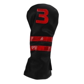 Golf Wooden Pole Cover Colorful Big Number Design Golf Wooden Pole Protective CoverBlack