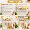 30cm Wall Mounted Kitchen Organizer Rack, Stainless Steel Utensil Holder