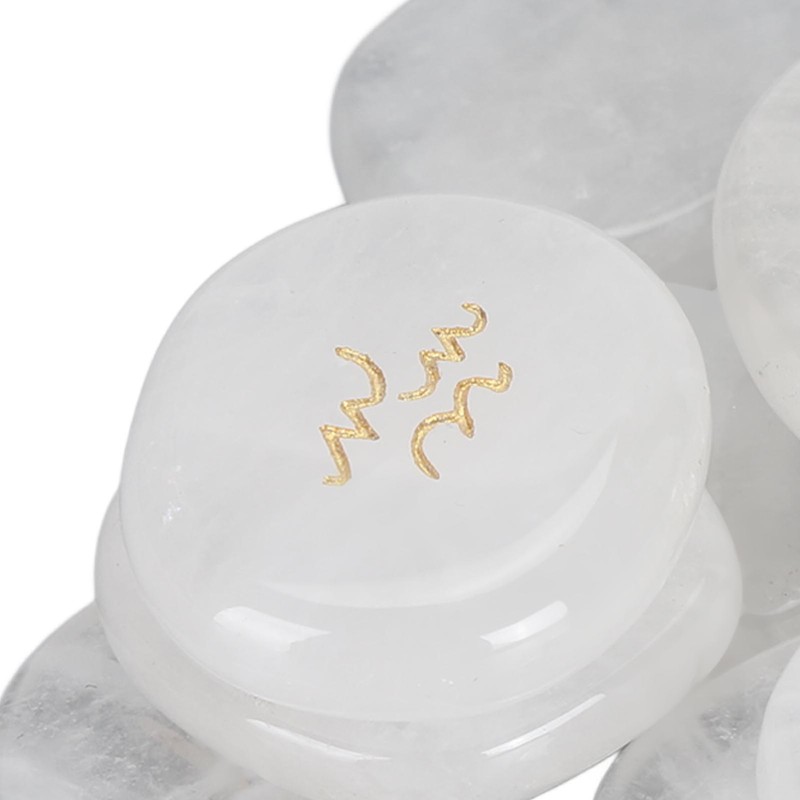 10Pcs Engraved Rune Stones Palm Stones Healing Witch Rune Stone