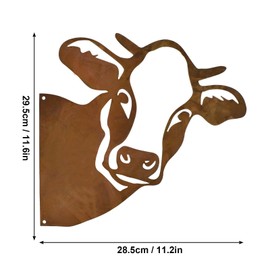 Naapesi Rust Garden Decoration, 30 x 28 cm Garden Stake Rust, Metal Decorative Garden Statues, Tree Stake, Rust Garden Figure, Rust Decoration for Outdoor, Patina, Animal Rust Decoration, Farm