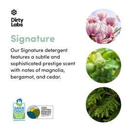 Dirty Labs | Signature Scent Bio-Liquid Laundry Detergent 80 Loads (21.6 fl oz) Hyper-Concentrated High Efficiency & Standard Machine Washing Nontoxic, Biodegradable Stain Odor Removal