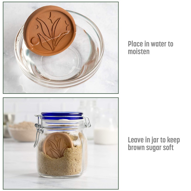 Goodful Brown Sugar Saver and Softener Disc with Elegant Leaf