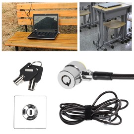 Candado de Cable para Computadora Portátil, Candados de Seguridad para Computadora, Rotación Libre de 360 ​​Grados, Rotación de Doble Eje, para Teléfonos Inteligentes, Computadoras