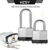 Padlocks Keyed Alike, Pack of 24, Laminated Steel Keyed Lock