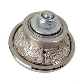 3/8 Inch B10 Edges Demi Half Bullnose Vacuum Brazed Diamond Hand Profiler Router Bit Profile Wheel with 5/8-11 Thread for Granite Concrete Marble Countertop