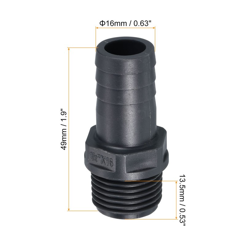 PATIKIL UPVC Barb Fitting Barb Pipe Fitting Hose Barb Fitting