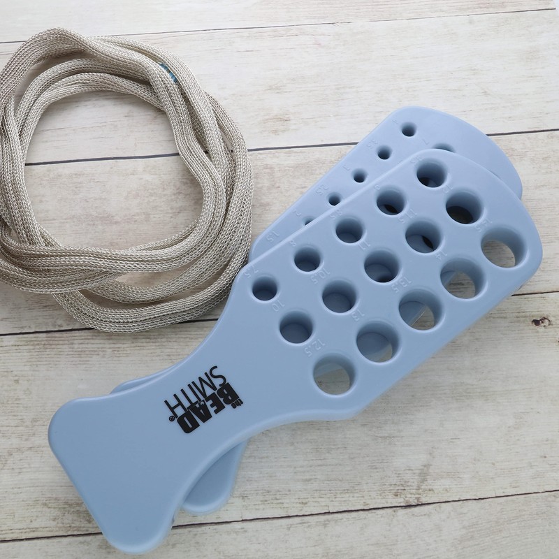 The Beadsmith Wire Chain Drawplate, Durable Plastic with Handle, 2