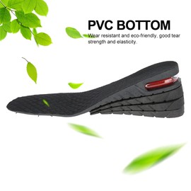 Height Increasing Shoe Insole, Adjustable Air Cushion Heel Lift Insoles Height Increase Inserts Unisex PU Heel Lift Shoes Pad for Men Women(4 Layers)