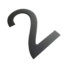 BetLight 8 Inch High Modern House Numbers - Floating Stainless Steel Home Address Number, Easy to Install, Black Finished/Number 2