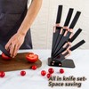 elabo 6-Piece Premium Kitchen Knife Set with Block – Stainless