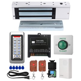 Tuya Smart Door Access Control System Kit, Waterproof Keypad Door Entry with 1200lb Magnetic Lock, Remote Control & App Unlock, Doorbell for Home & Office