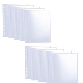 A5サイズのカードオーガナイザーバッグ、10個パック、透明な書類オーガナイザーボックス、上部と下部に3つの穴があり、写真、銀行カード、名刺、書類の保管に適しています