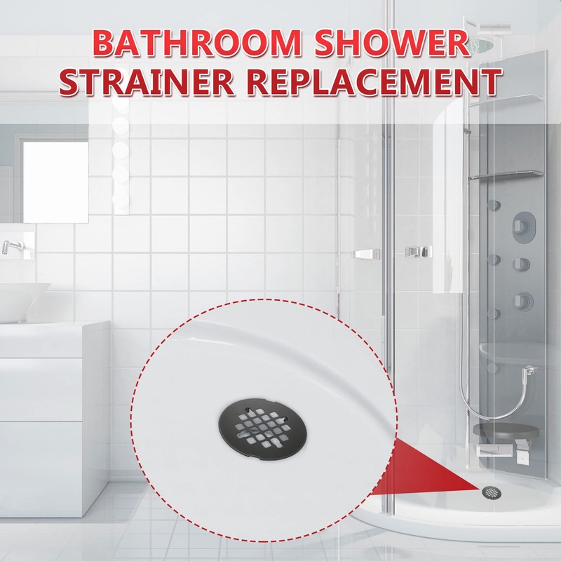 Enhon 4-1/4" OD Shower Drain Assembly, Snap in Shower Base
