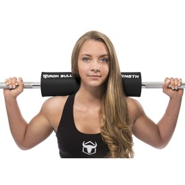 Advanced Squat Pad - Barbell Pad for Squats, Lunges & Hip Thrusts - Neck & Shoulder Protective Pad Support (Black)