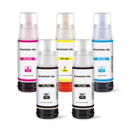 storcfe PFI050 Pigment Ink Bottle Refill Replacement for Canon PFI-050 Pigment Ink Tank 70ML Compatible with Canon imagePROGRAF TC-20 TC-21 TC-20M TC-21M Printers (5-Pack, Black, Color)