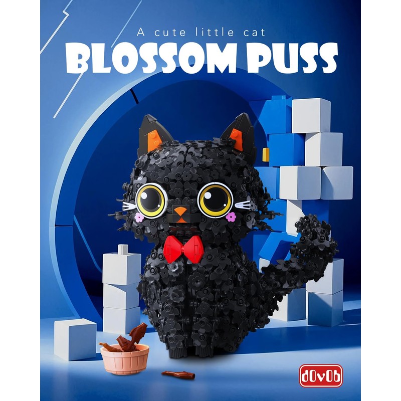 dOvOb Decor Blossom Cat Mini Blocks Building Set - 1651PCS