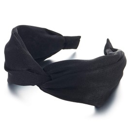 Hipster Bohemian Chic Gypsy Black Crossed Knot Hairband Headband Hair Hoop, Fashion(CA)