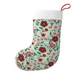 Eitqtbea Vintage Christmas Flowers Florals Christmas Stockings Fireplace Hanging Socks Holders Ornament for Family Xmas Tree Party Holiday Decoration Gift